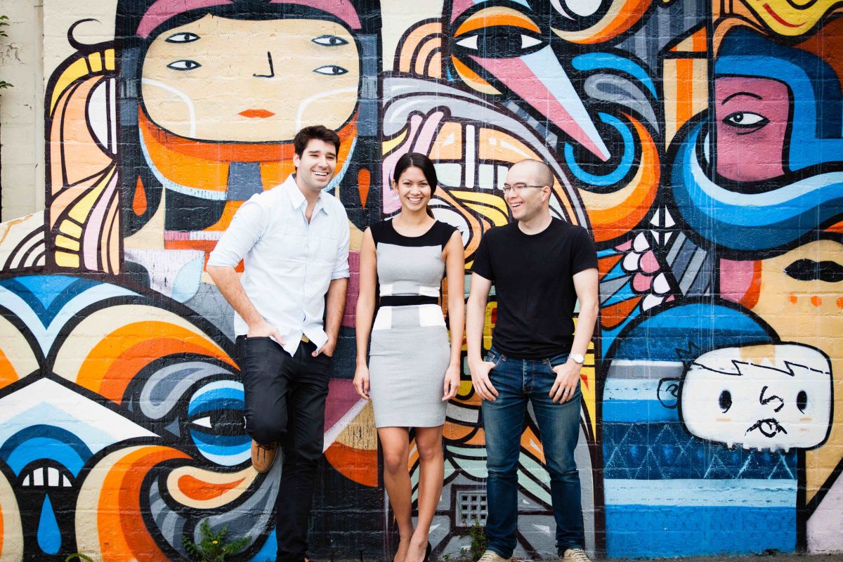 Canva co-founders Cliff Obrecht, Melanie Perkins and Cameron Adams (Image: supplied)