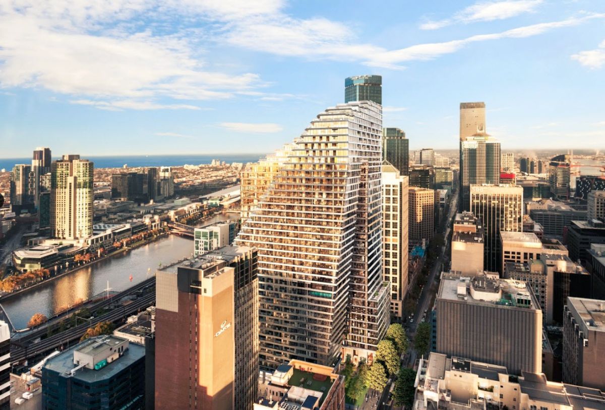 Collins Arch overlooks the Yarra River at 42 storeys high.