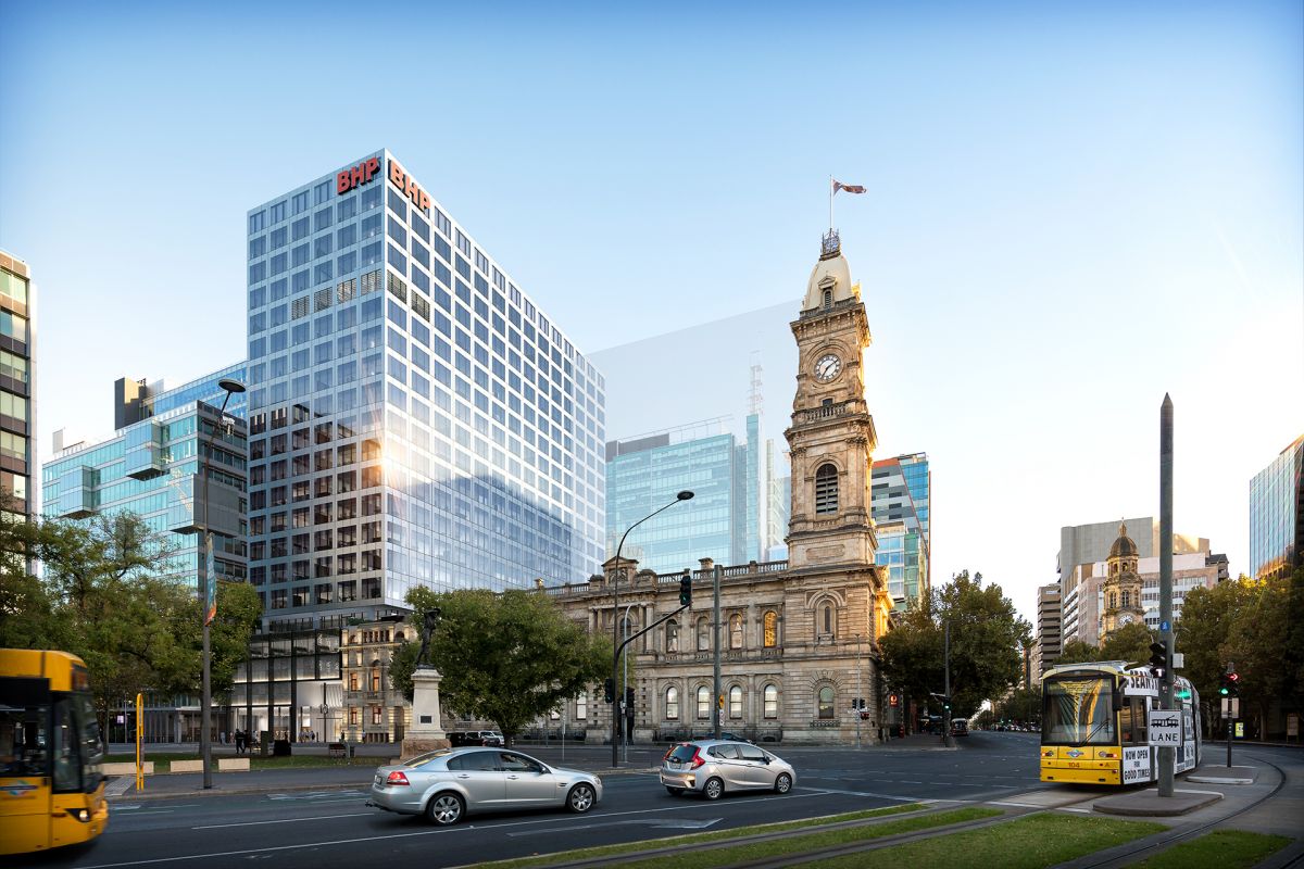 The 19-storey glass tower will stand beside the GPO building.