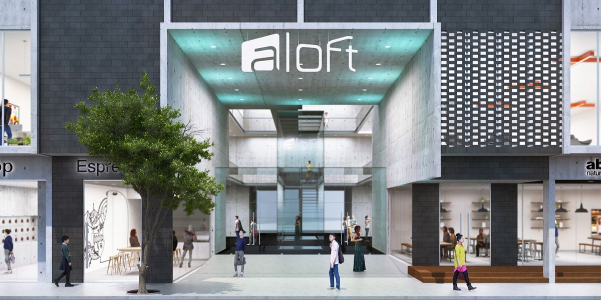 An artist’s impression of the Aloft hotel in South Yarra.