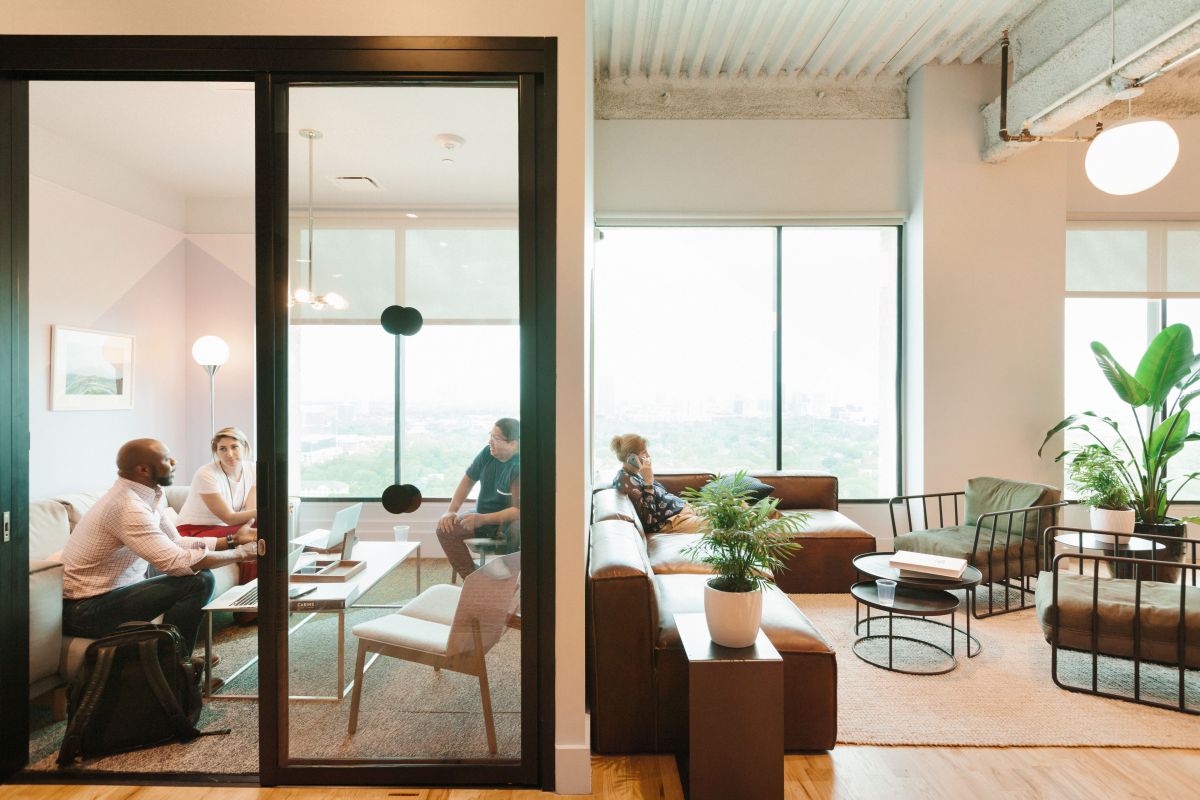 “Third spaces” and private meeting rooms are becoming increasingly important for corporate users. Photo: WeWork