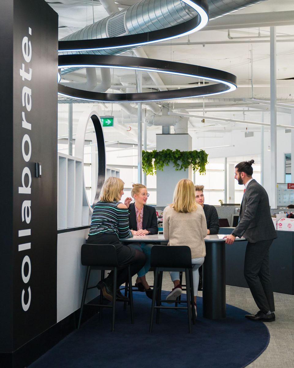 An effective workplace layout and engaging design can do wonders for collaboration. Photo: Supplied