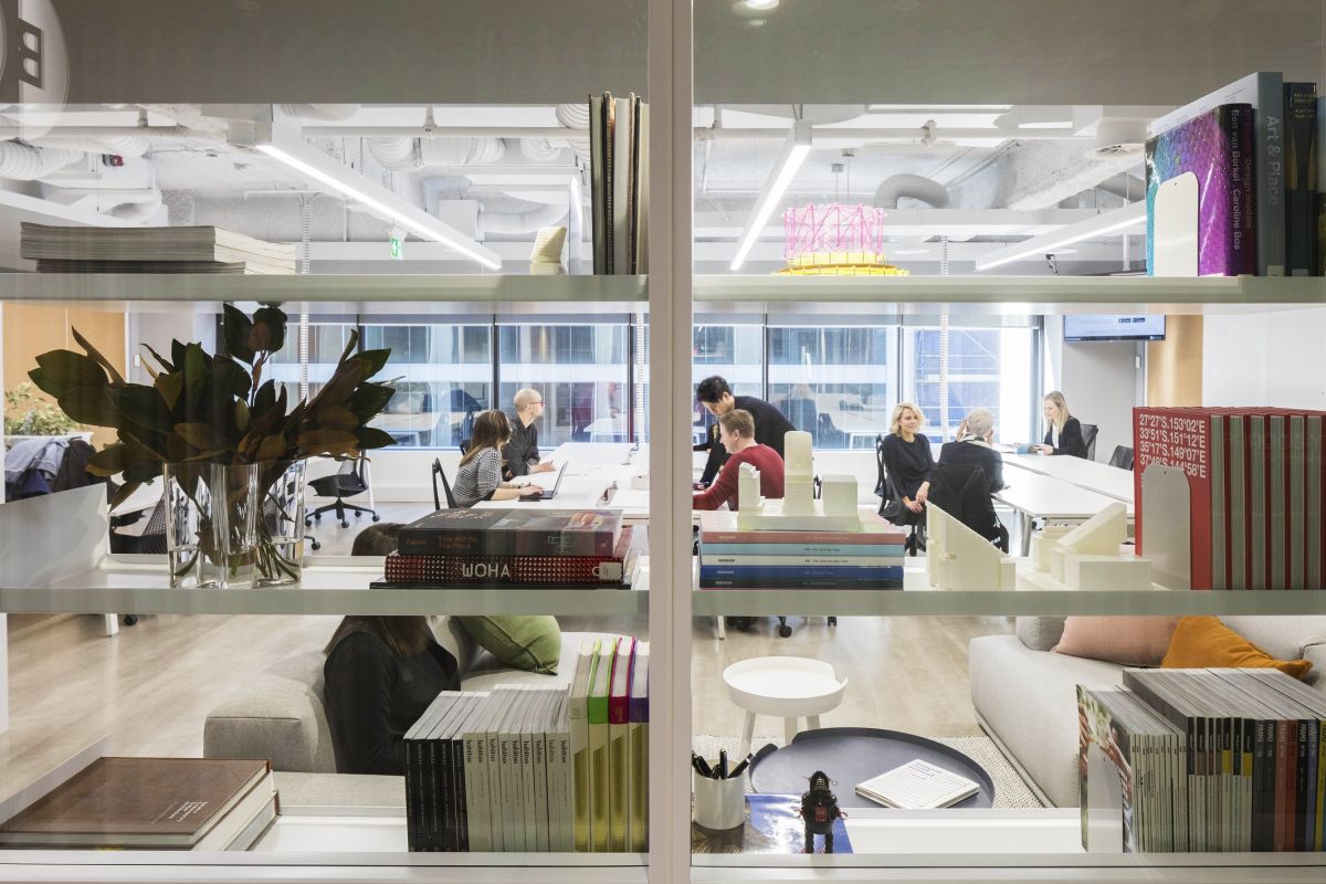 The SuiteX workspace, by BVN, comprises 10 office suites which include private meeting rooms. Photo: Brett Boardman