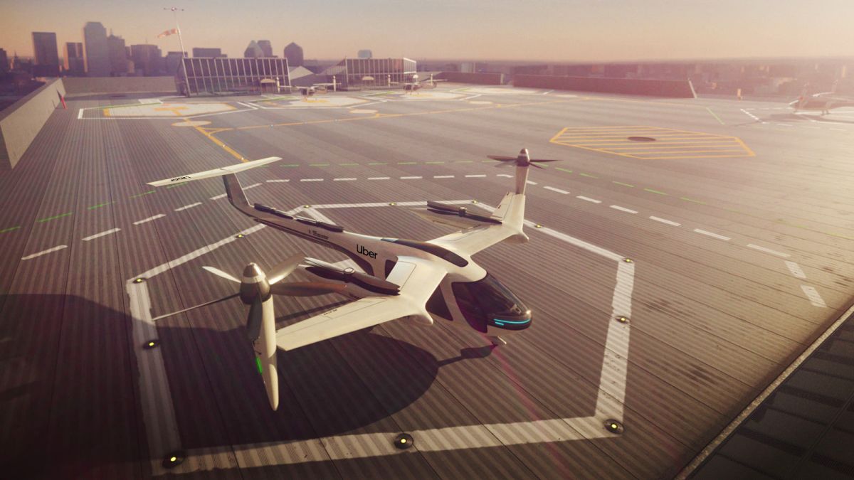 Artist’s impression of Uber’s electric ‘air taxi’. Image: Uber Air