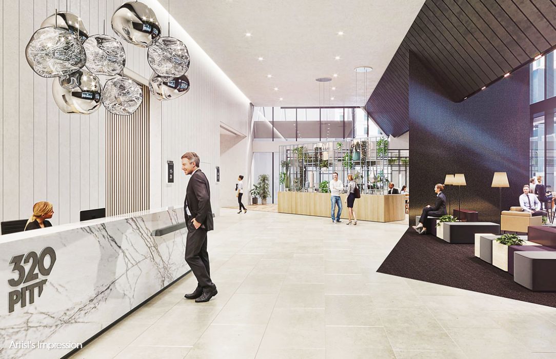 Artist Impression of 320 Pitt Street’s New Foyer