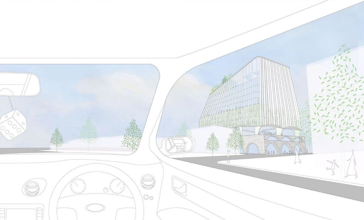 Indicative view of the proposal from a car. (Image: Durbach Block Jaggers)